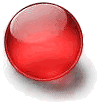 Eine rote Glaskugel