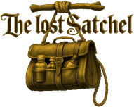 Page logo: Shop hanger, satchel with potions