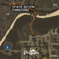 Screenshot, map and coordinates