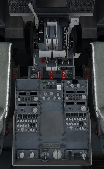 Screenshot: Throttle and radio panel